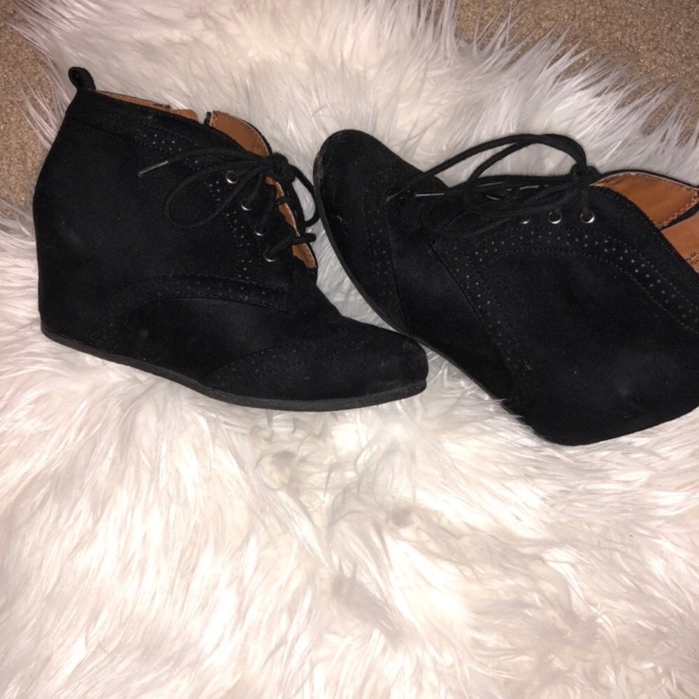 Black Wedge booties